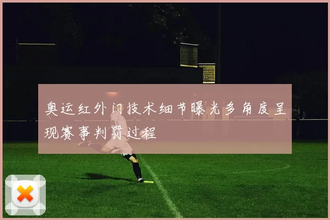 奥运红外门技术细节曝光多角度呈现赛事判罚过程