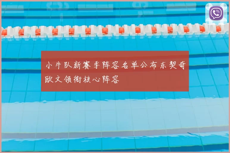 小牛队新赛季阵容名单公布东契奇欧文领衔核心阵容